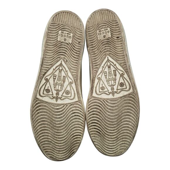 Gucci Ace Sneaker Disney Mickey Mouse Beige Orange Low Top Size 38.5 US 8.5 - Picture 10 of 11